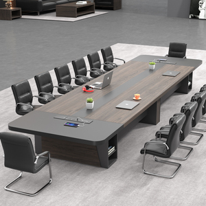 简约现代长条办公会议桌 会议室桌椅组合 培训桌家具