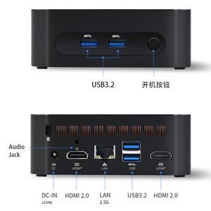 全新12代AlderLake-N100/N95迷你主机 双HDMI输出 Win11办公家用电脑